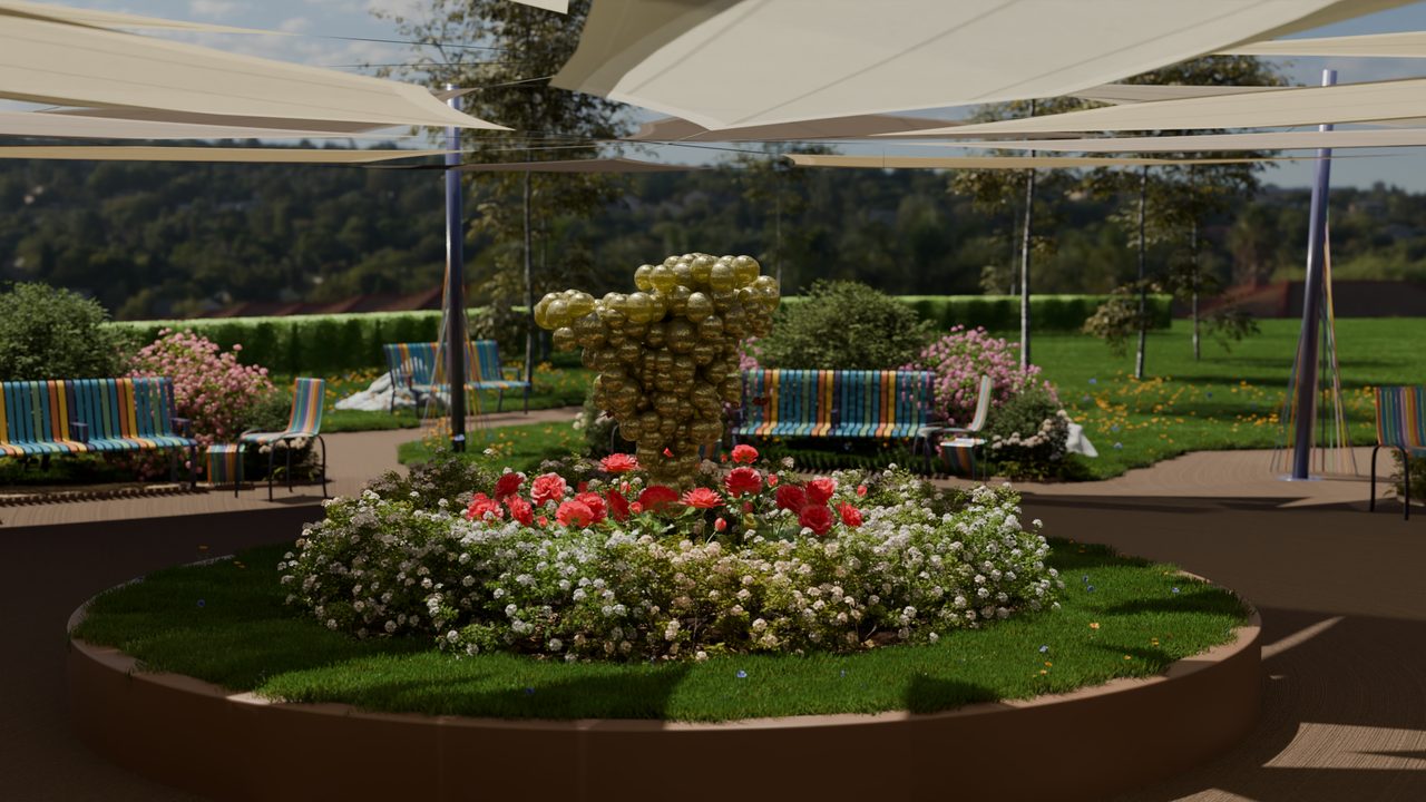 Étude : voiles sur le jardin d’une maison de retraite