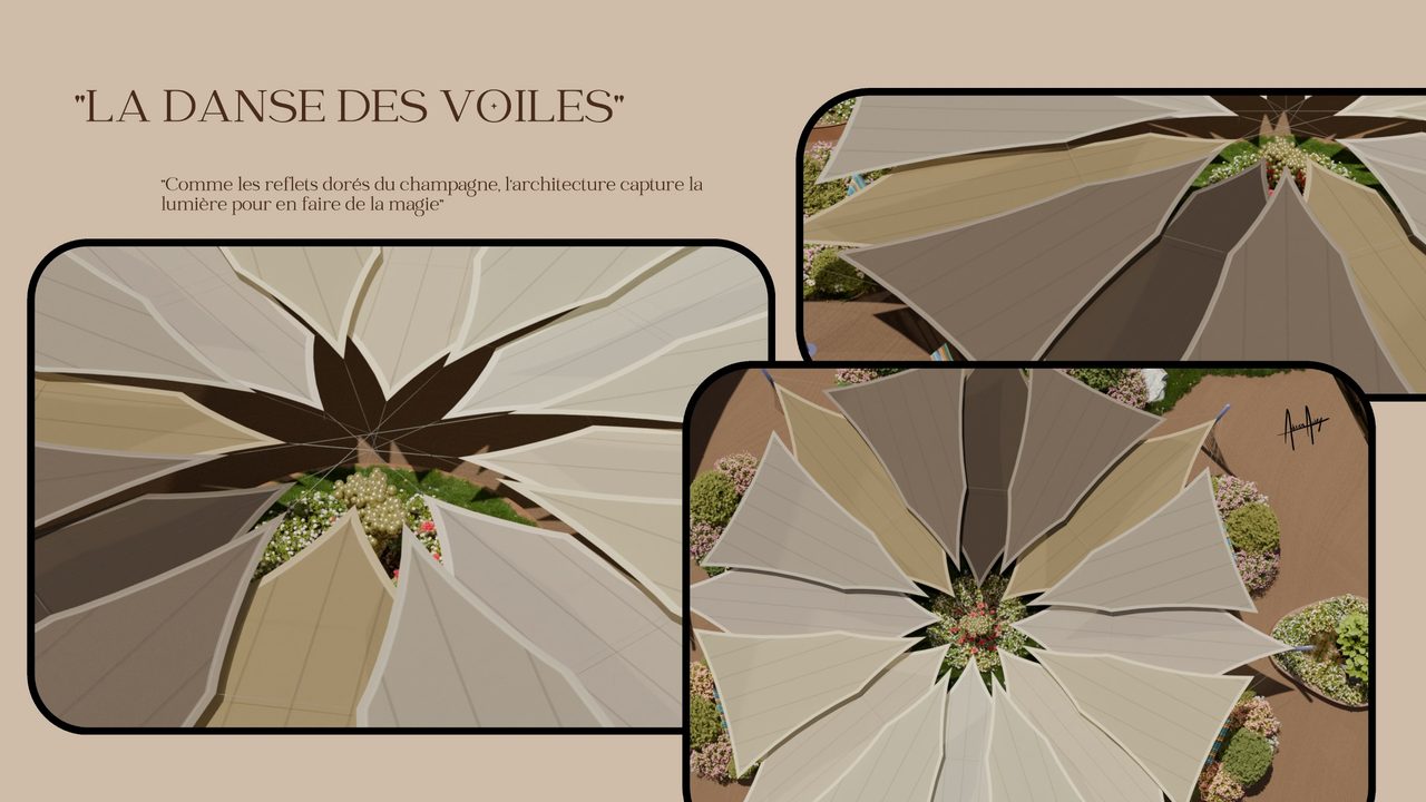 Étude : voiles sur le jardin d’une maison de retraite