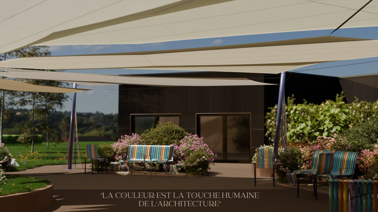 Étude : voiles sur le jardin d’une maison de retraite