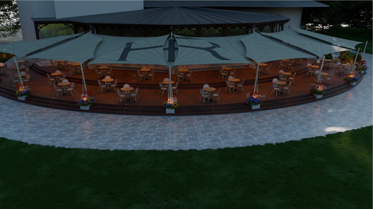 Study: sails for a veranda terrace, Évian