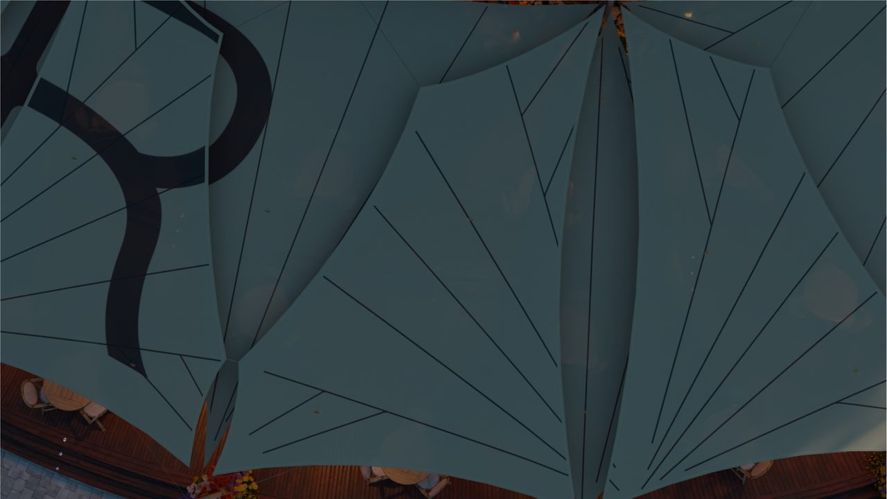 Study: sails for a veranda terrace, Évian