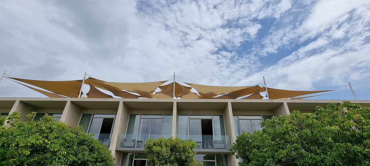 Sand-coloured sails above the vines, Champagne