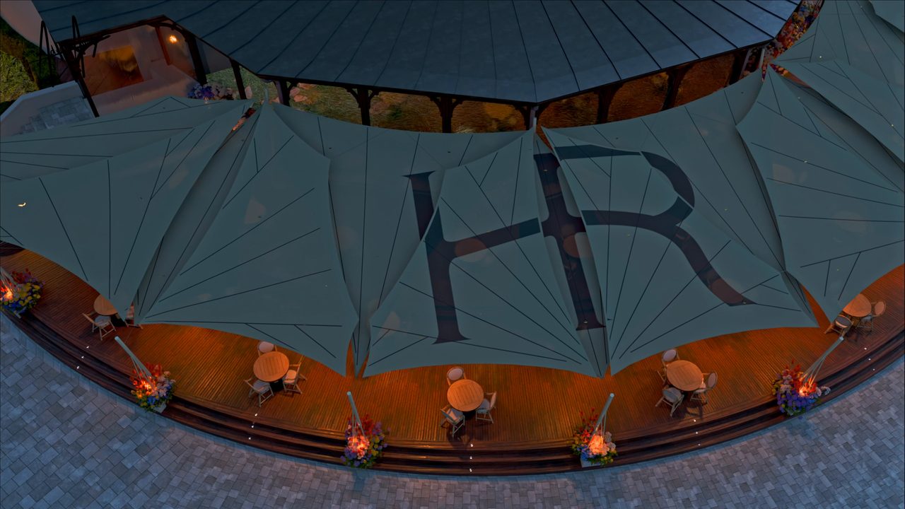 Study: sails for a veranda terrace, Évian
