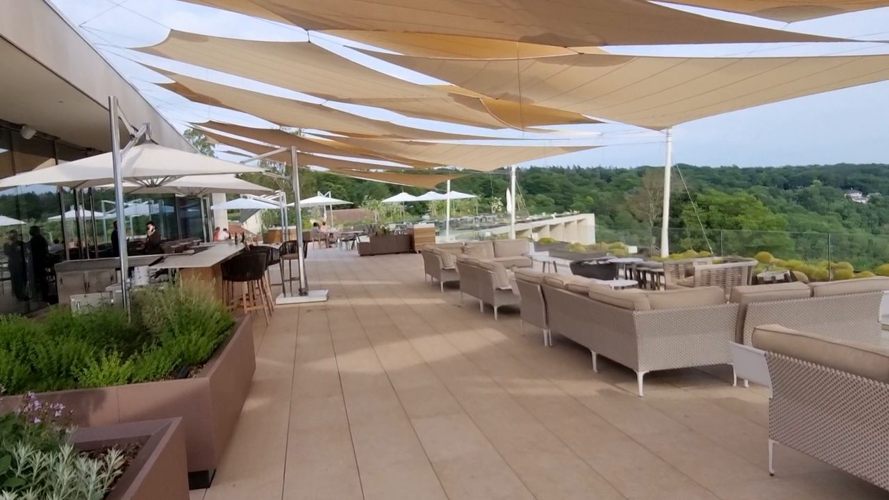 Sand-coloured sails above the vines, Champagne